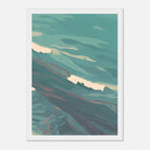 White frame - Coastal Horizon Abstract Wall Art | Right Panel - Play By Print