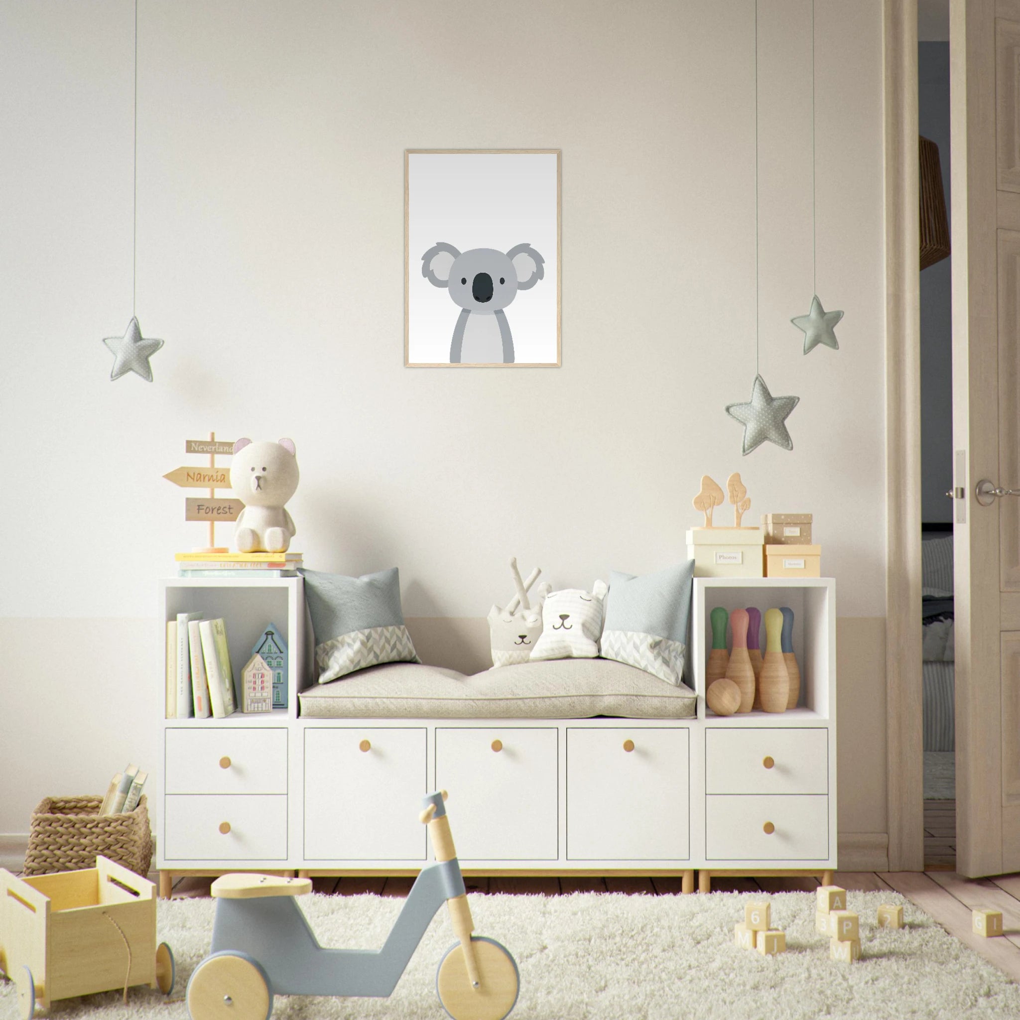 # all-groups - Koala – Minimalist Australian Animal Art Print | Calming Nursery & Playroom Wall Poster - Play By Print