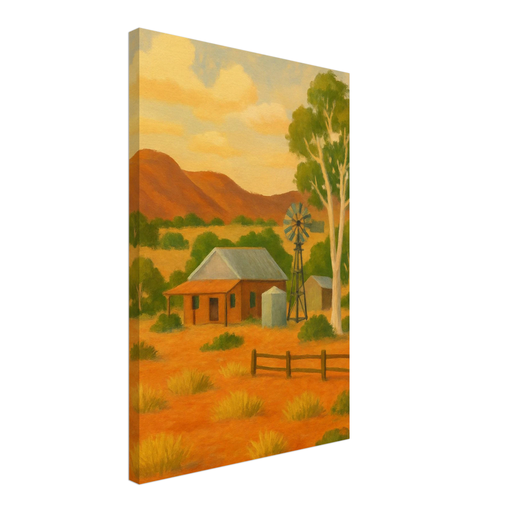 Canvas 40x60 cm 16x24″ - Outback Homestead – Australian Farmhouse Canvas Wall Art - Play By Print