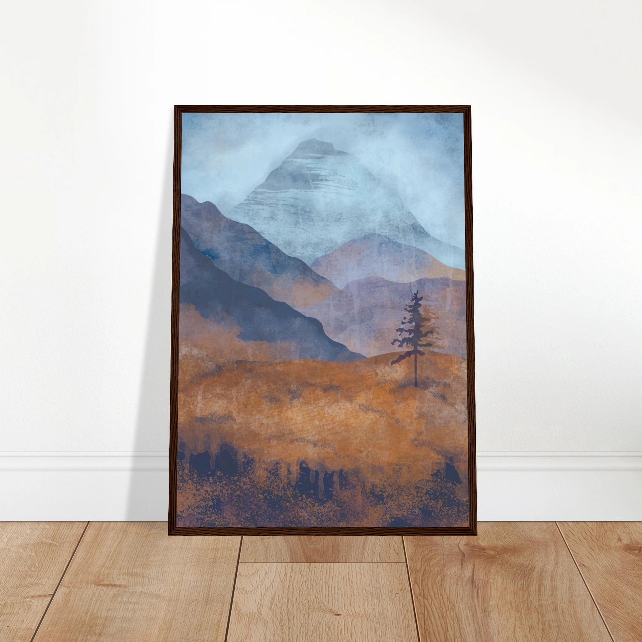 # all-groups - Misty Alpine Layers – Abstract Mountain Landscape Wall Art - Daisy