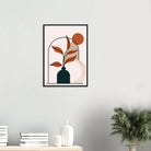 # all-groups - Terracotta Leaves in Vase Modern Abstract Wall Art - Jerin