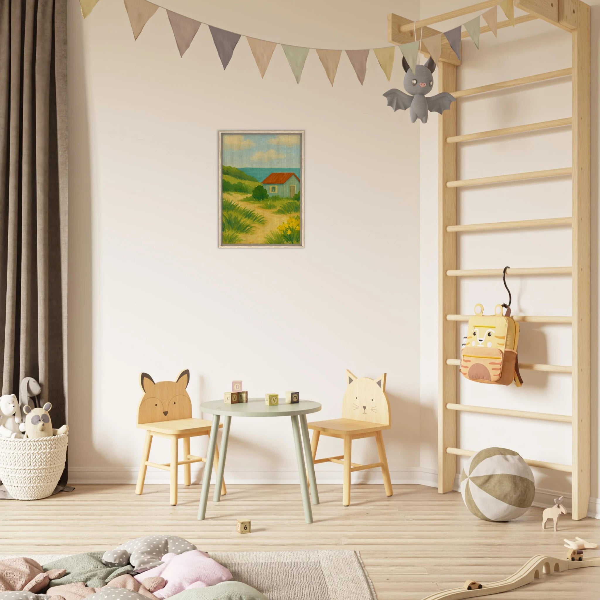 # all-groups - Coastal Beach Shack Canvas Wall Art - Play By Print