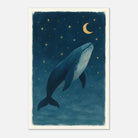 Unframed 30x45 cm 12x18″ - Whale Wishes Under the Moon – Magical Nursery Art Print - Play By Print