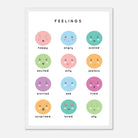 White frame - Feelings Poster – Emotions for Kids | Educational Print to Explore Emotions - Elena