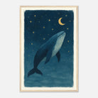 Wood frame 40x60 cm 16x24″ - Whale Wishes Under the Moon – Magical Nursery Art Print - Play By Print