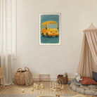 # all-groups - Happy School Bus – Whimsical Nursery Art Print - Play By Print