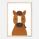 Wood frame - Horse Nursery Print – Farm Animal Wall Art for Kids - Play By Print