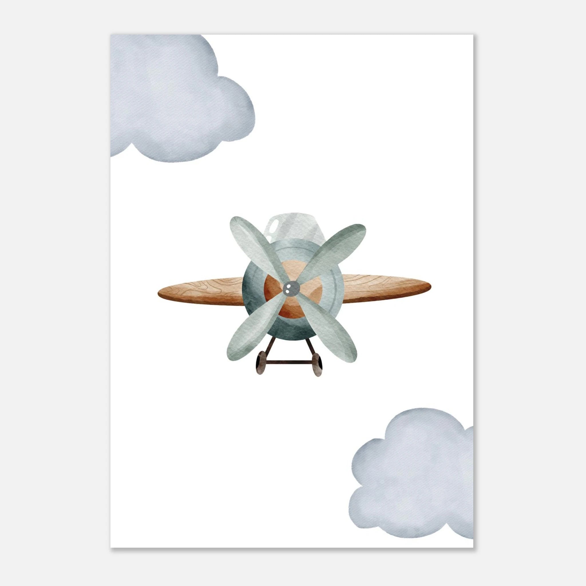 Unframed - Vintage Wooden Propeller Plane Wall Art - Olga