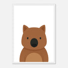 White frame - Wombat Nursery Print – Cute Australian Animal Wall Art - Play By Print
