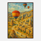 Dark wood frame A1 (59.4 x 84.1 cm) - "Drifting Over Cappadocia" Print | Turkish Landscape Wall Art - Play By Print