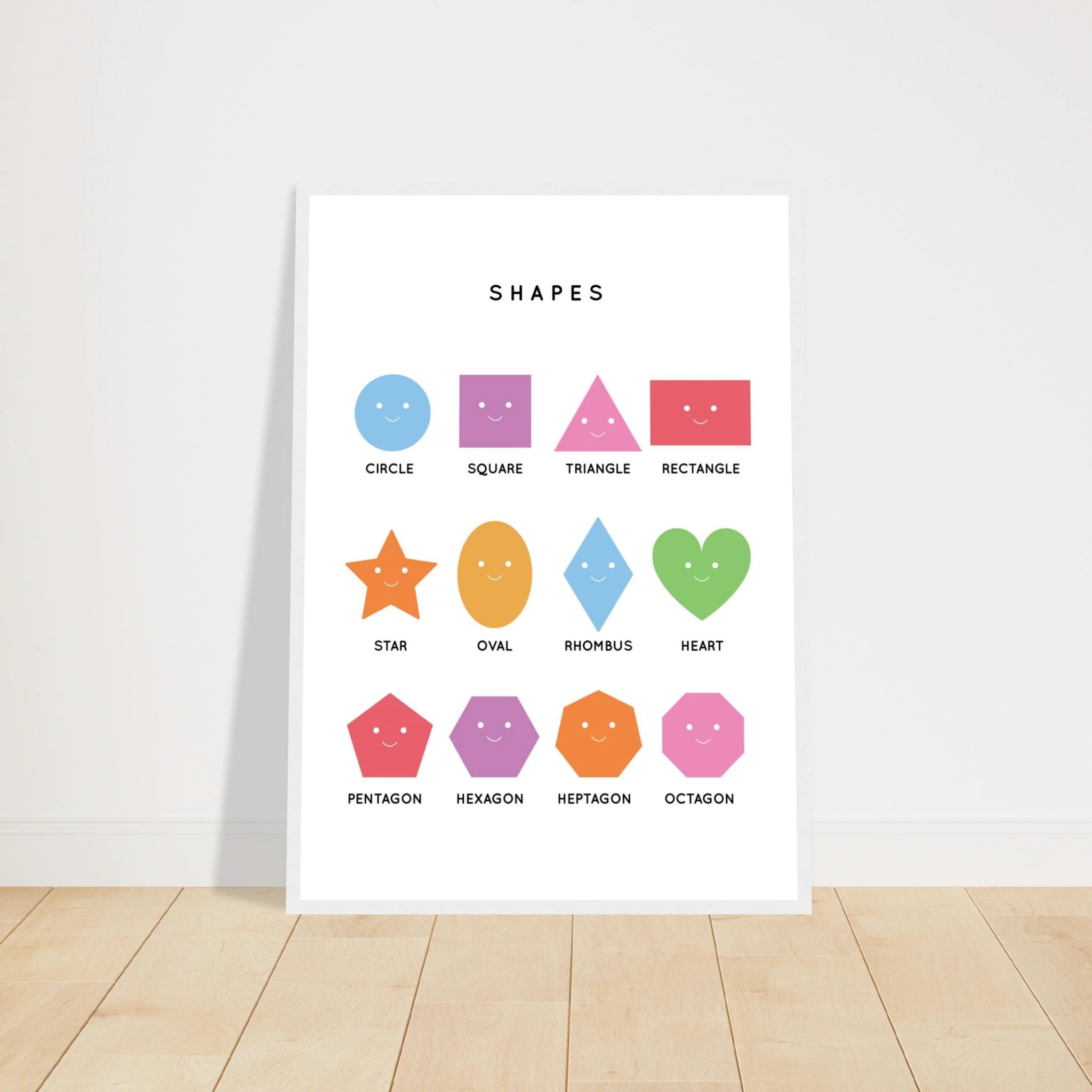 # all-groups - Smiling Shapes Poster – Educational Shape Chart for Kids by Elena - Elena