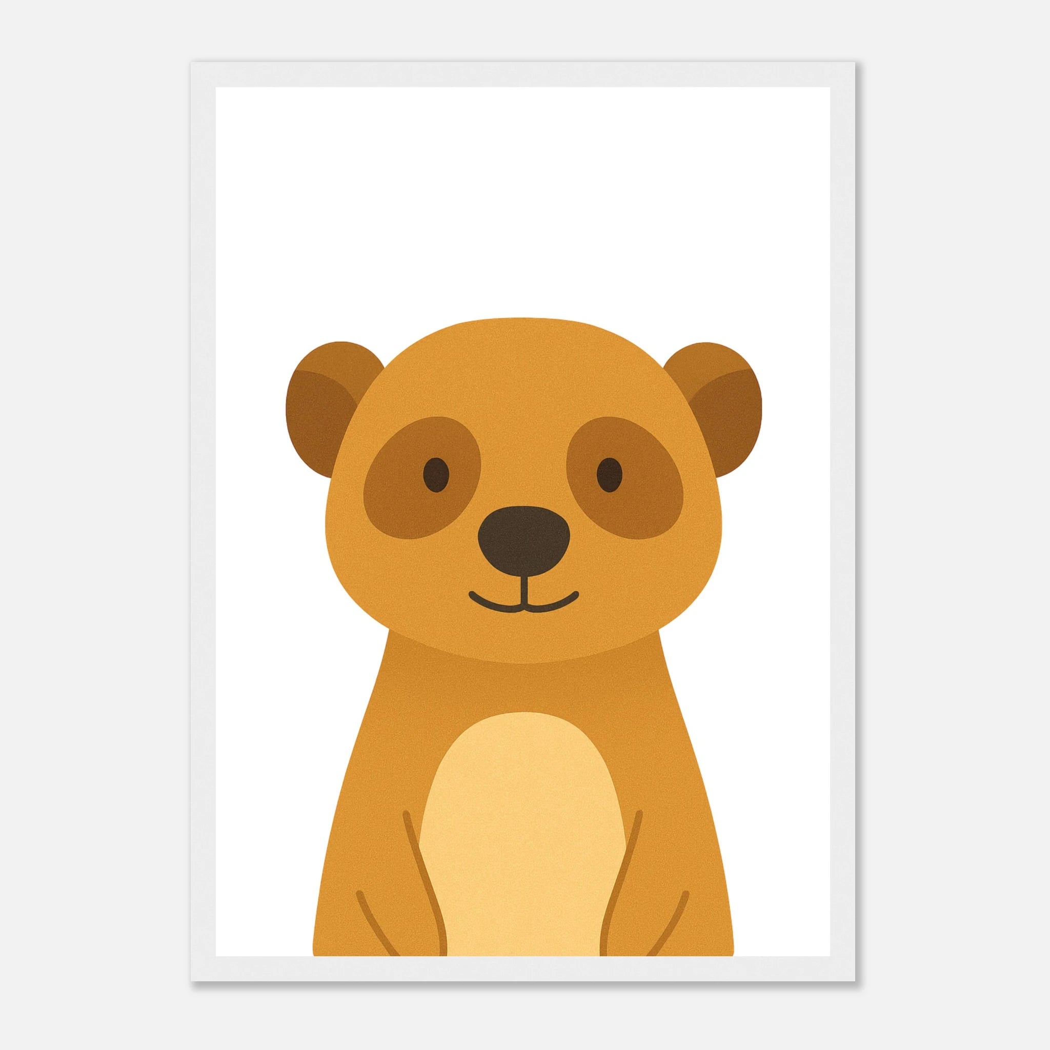 White frame - Meerkat Nursery Print – Safari Wall Art for Kids - Play By Print