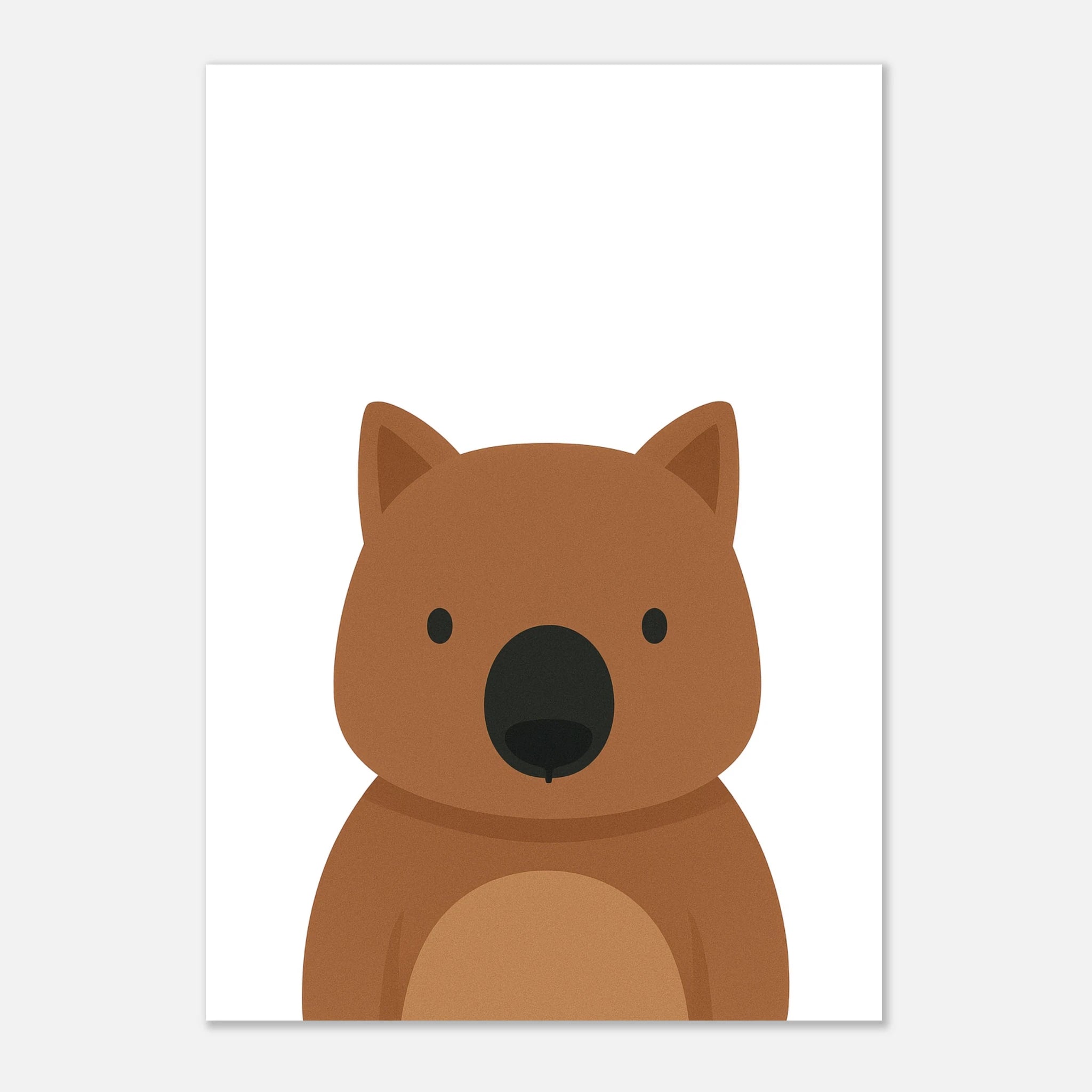 Unframed - Wombat Nursery Print – Cute Australian Animal Wall Art - Play By Print