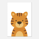 Unframed - Tiger – Minimalist Jungle Animal Art Print | Safari Nursery or Kids’ Room Poster - Play By Print