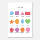 Unframed - Smiling Shapes Poster – Educational Shape Chart for Kids by Elena - Elena
