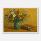 White frame A3 (29.7 x 42 cm) - “Wild Blooms & Well-Worn Pages” | Floral Still Life - Play By Print
