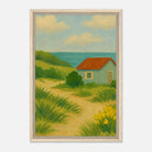 Wood frame 40x60 cm 16x24″ - Coastal Beach Shack Canvas Wall Art - Play By Print