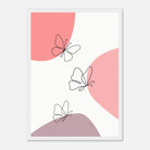 White frame - Minimalist Butterflies Art Print - Jerin