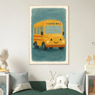 # all-groups - Happy School Bus – Whimsical Nursery Art Print - Play By Print