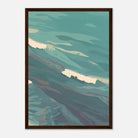 Dark wood frame - Coastal Horizon Abstract Wall Art | Right Panel - Play By Print