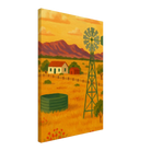 Canvas 40x60 cm 16x24″ - Outback Windmill Landscape Canvas Wall Art - Play By Print