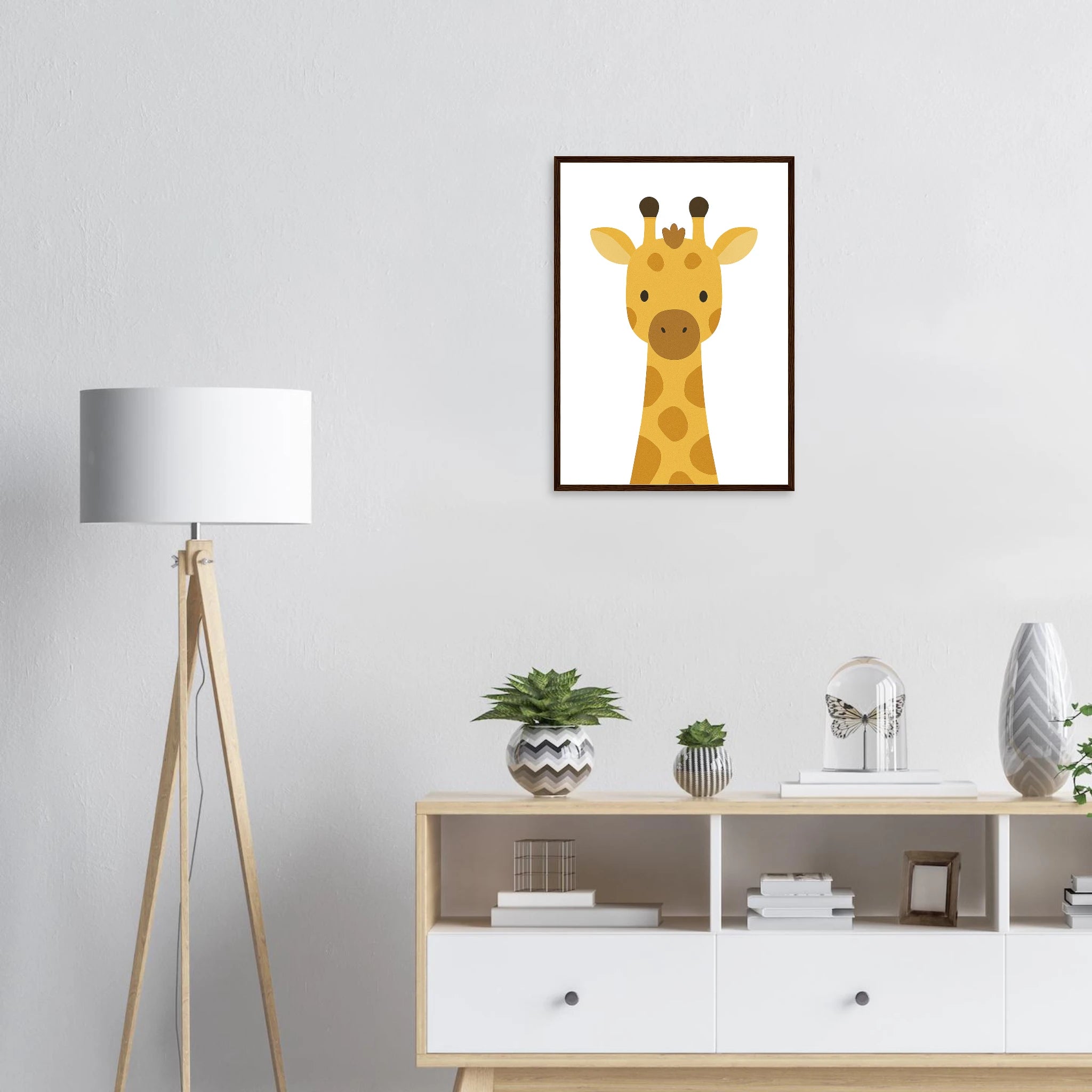 # all-groups - Giraffe – Minimalist Animal Art Print | Safari Nursery or Kids' Room Poster - Play By Print
