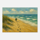 Unframed A2 (42 x 59.4 cm) - “Coastal Solitude” | Peaceful Beach Walk - Play By Print