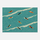 Unframed A2 (42 x 59.4 cm) - “The Paddle Out” Print | Retro Surfer Wall Art - Play By Print