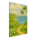 Canvas 50x70 cm 20x28″ - Windy Coastal Walking Path Canvas Wall Art - Play By Print