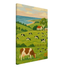 Canvas 50x70 cm 20x28″ - Coastal Dairy Farm – Country Landscape Canvas Wall Art - Play By Print