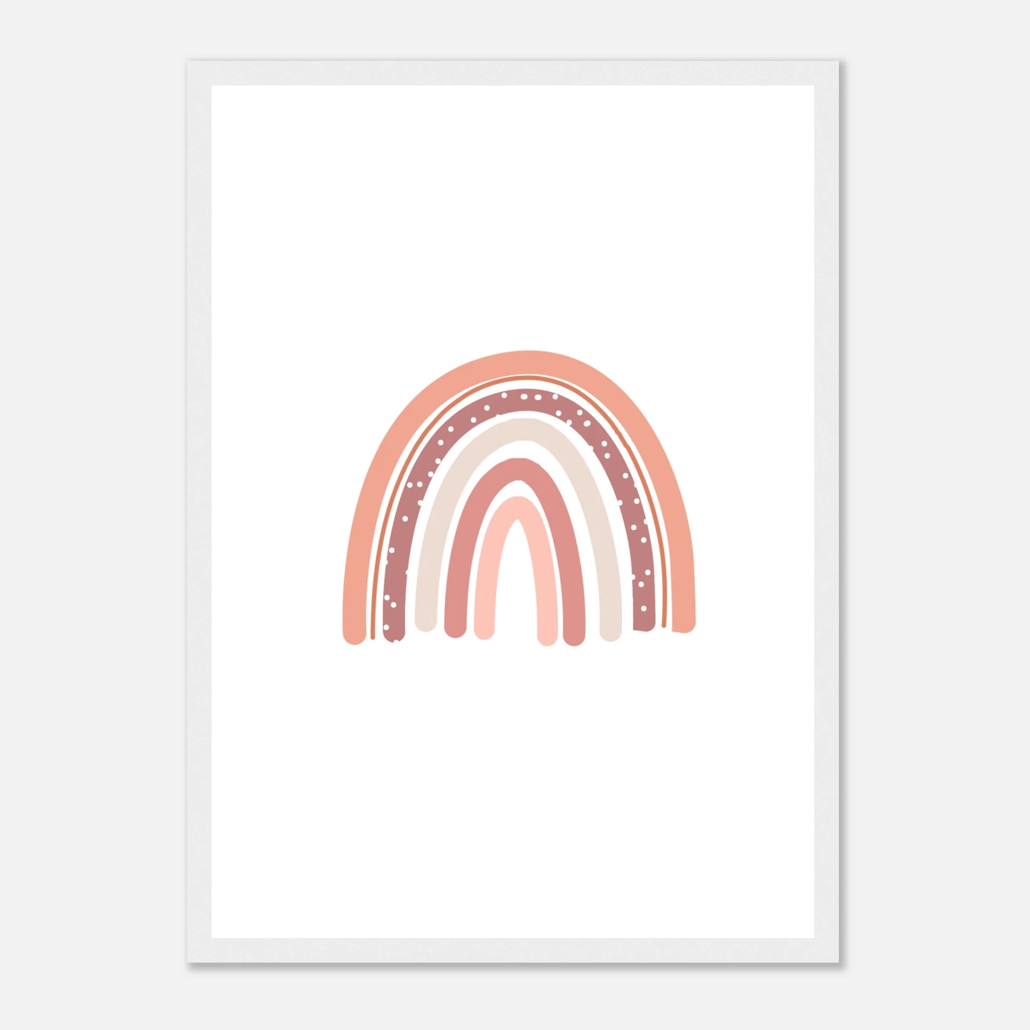 White frame - Blush Minimalist Rainbow Wall Art - Jerin