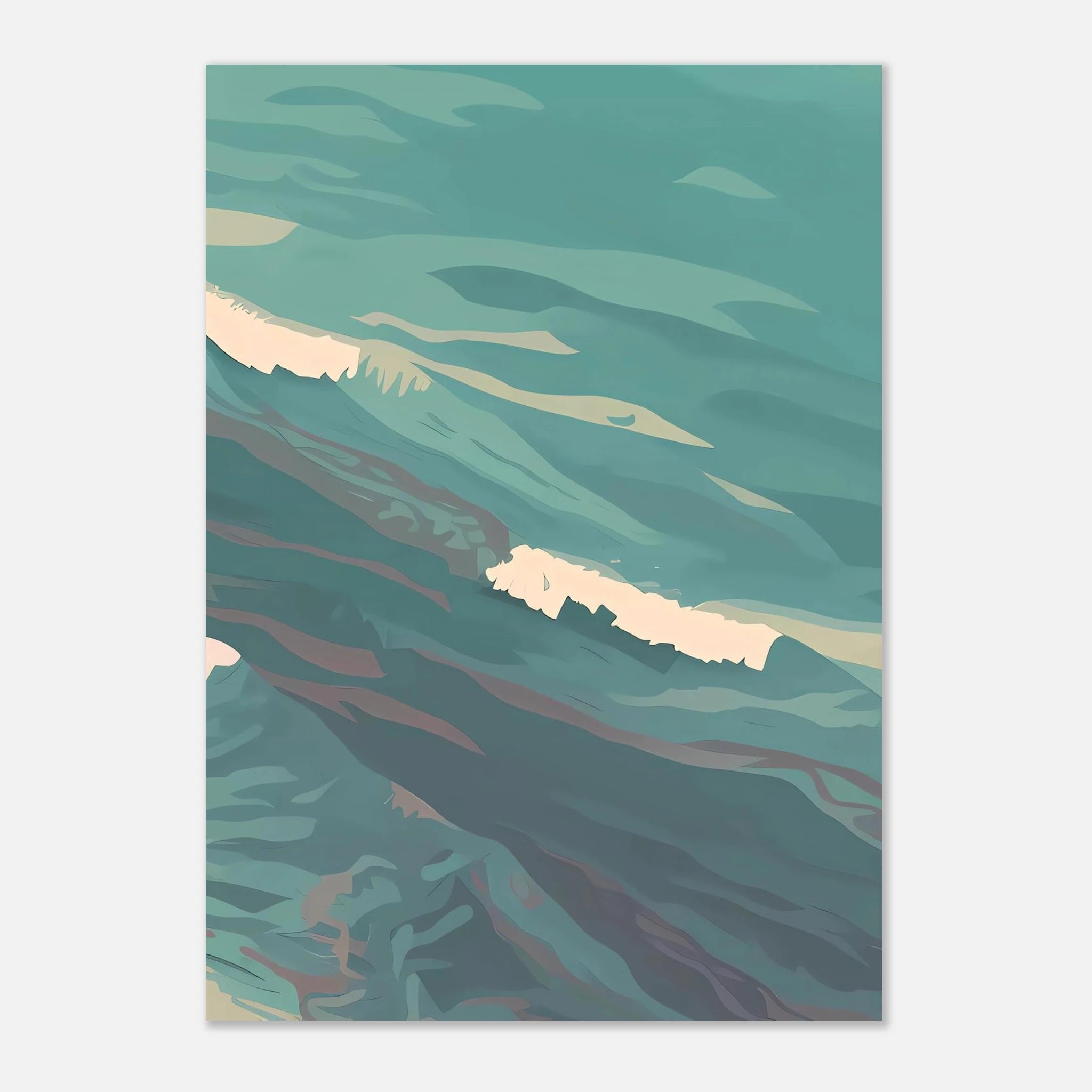 Unframed - Coastal Horizon Abstract Wall Art | Right Panel - Play By Print
