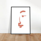 # all-groups - Bare Expression – Minimalist Abstract Face Print in Terracotta - Daisy