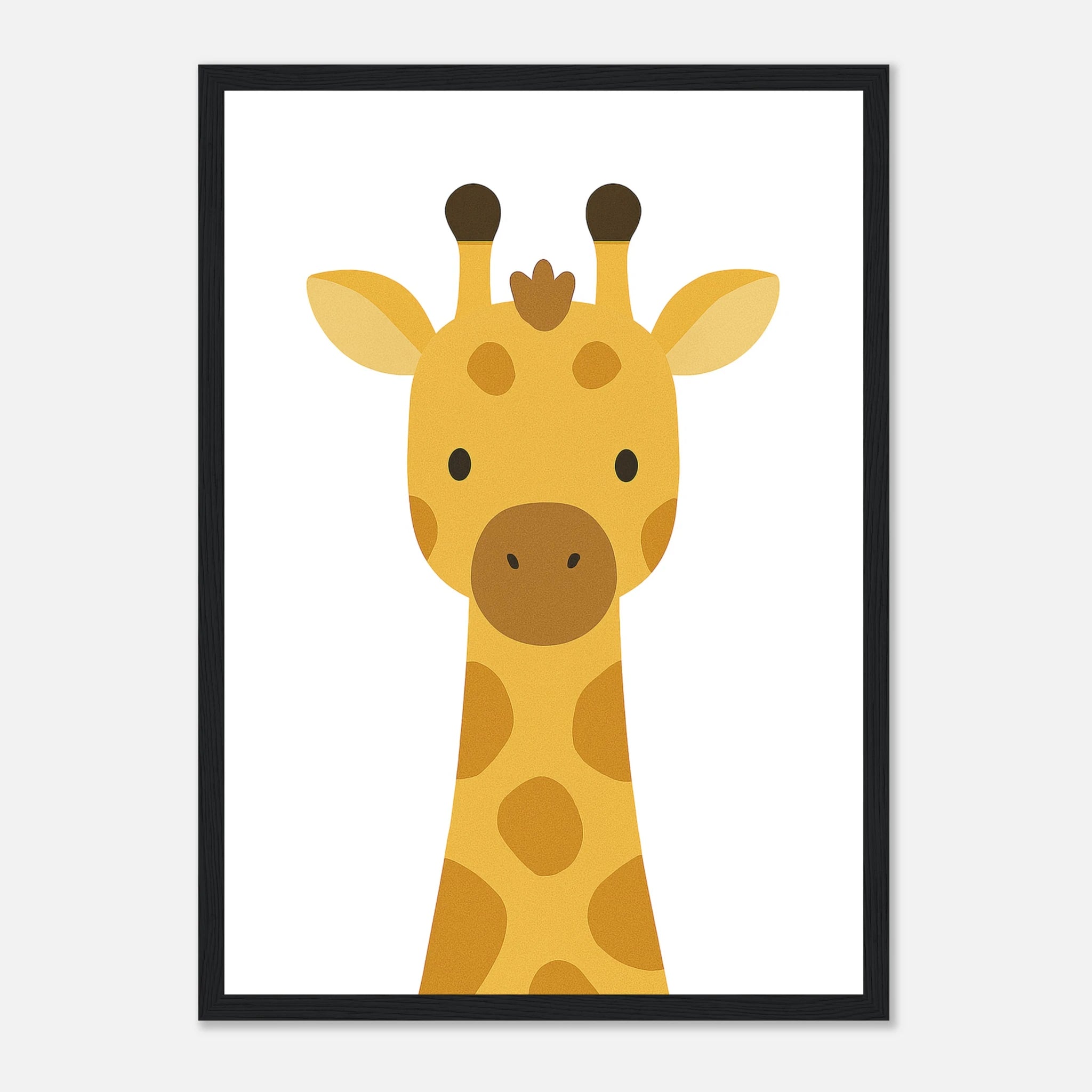 Black frame - Giraffe – Minimalist Animal Art Print | Safari Nursery or Kids' Room Poster - Play By Print