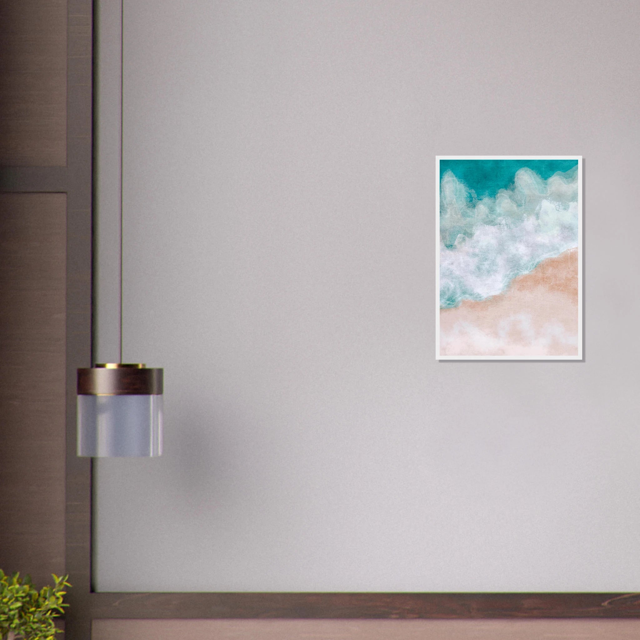 # all-groups - Coastal Bliss – Soft Wave Abstract Beach Print - Daisy