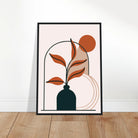 # all-groups - Terracotta Leaves in Vase Modern Abstract Wall Art - Jerin