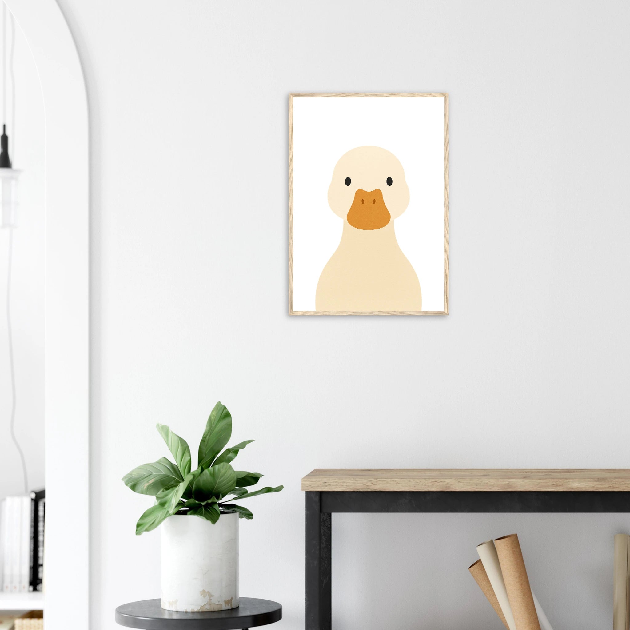 # all-groups - Duck – Minimalist Farm Animal Art Print | Nursery or Educational Wall Poster - Play By Print