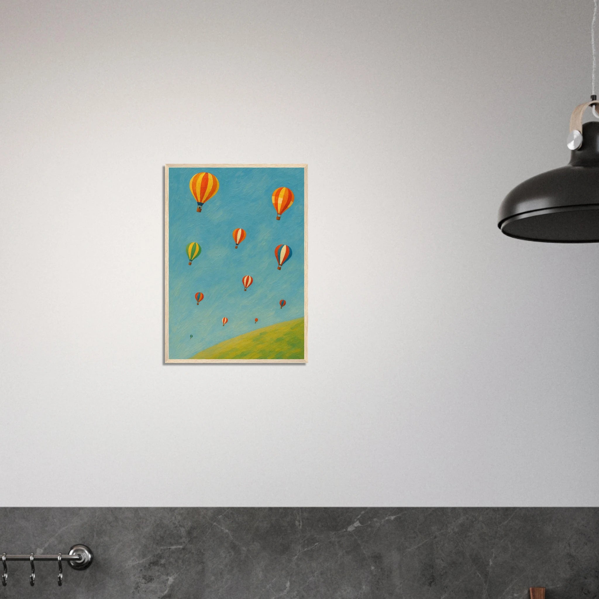 # all-groups - Up and Away Hot Air Balloon Wall Art | Whimsical Nursery or Playroom Print - Play By Print