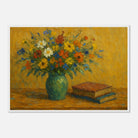 White frame A1 (59.4 x 84.1 cm) - “Wild Blooms & Well-Worn Pages” | Floral Still Life - Play By Print