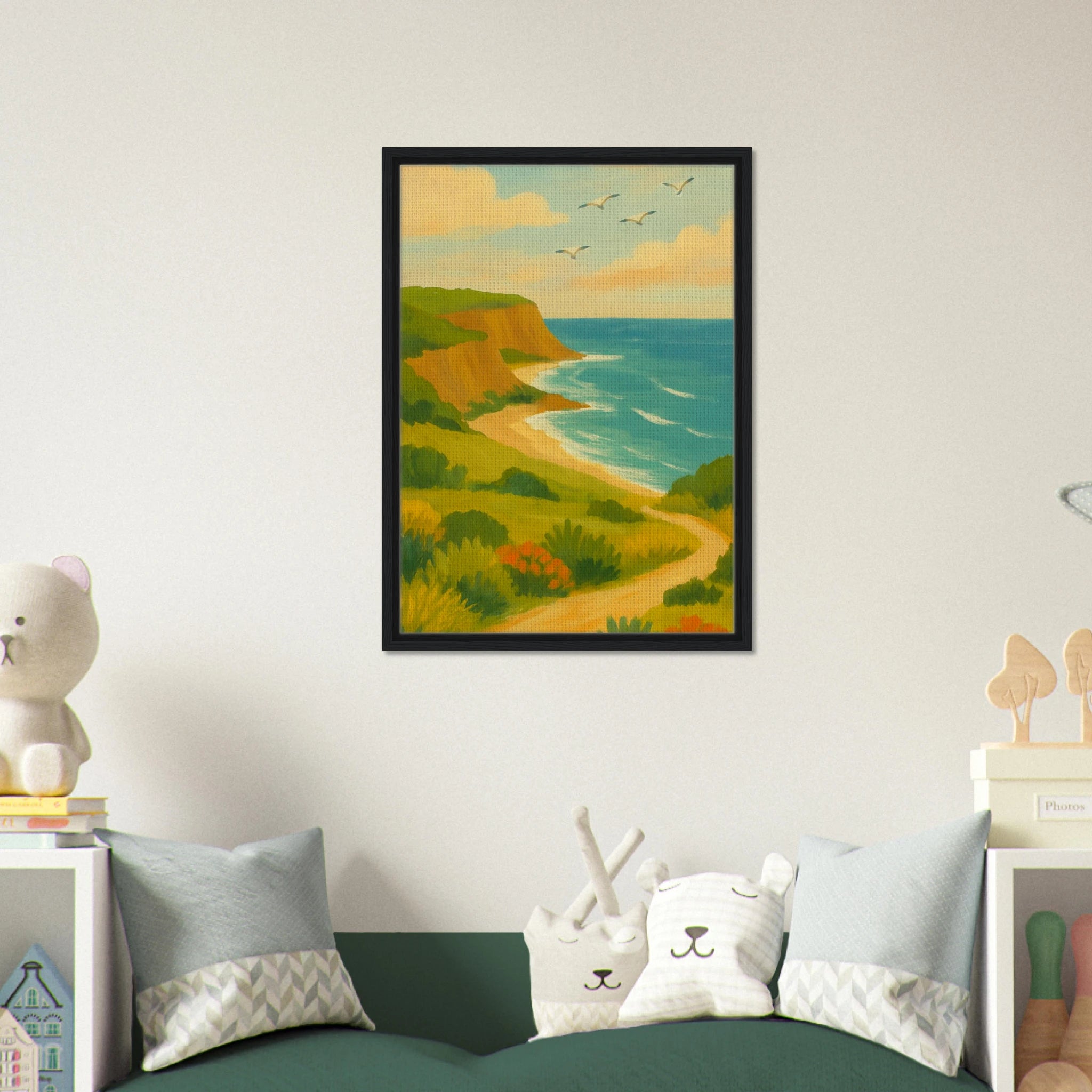 # all-groups - Coastal Cliffs Walk – Scenic Ocean Landscape Canvas Wall Art - Play By Print