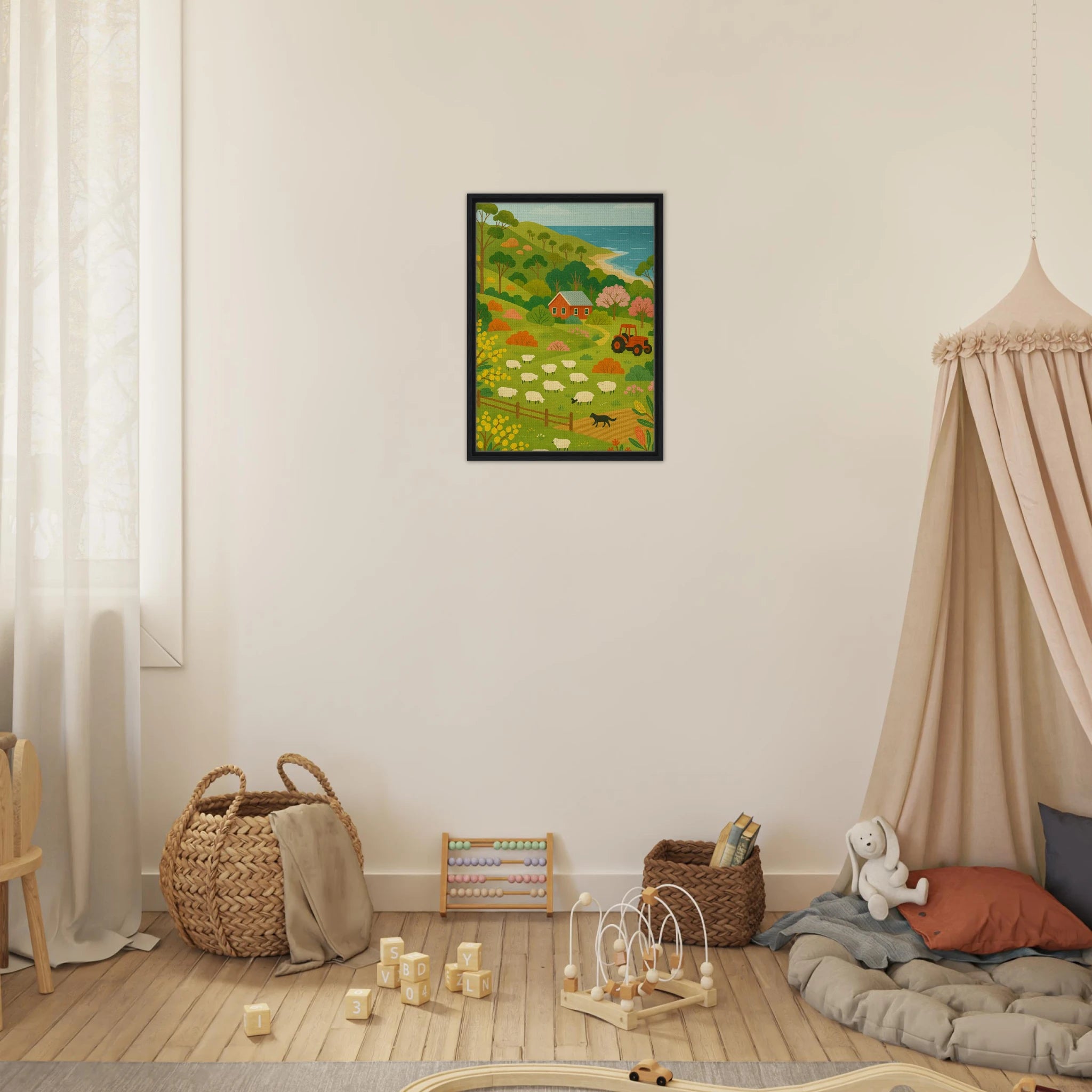 # all-groups - Coastal Sheep Farm – Australian Countryside Canvas Wall Art - Play By Print