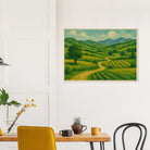 # all-groups - “Winding Through Green” | Rolling Hills Countryside Print - Play By Print