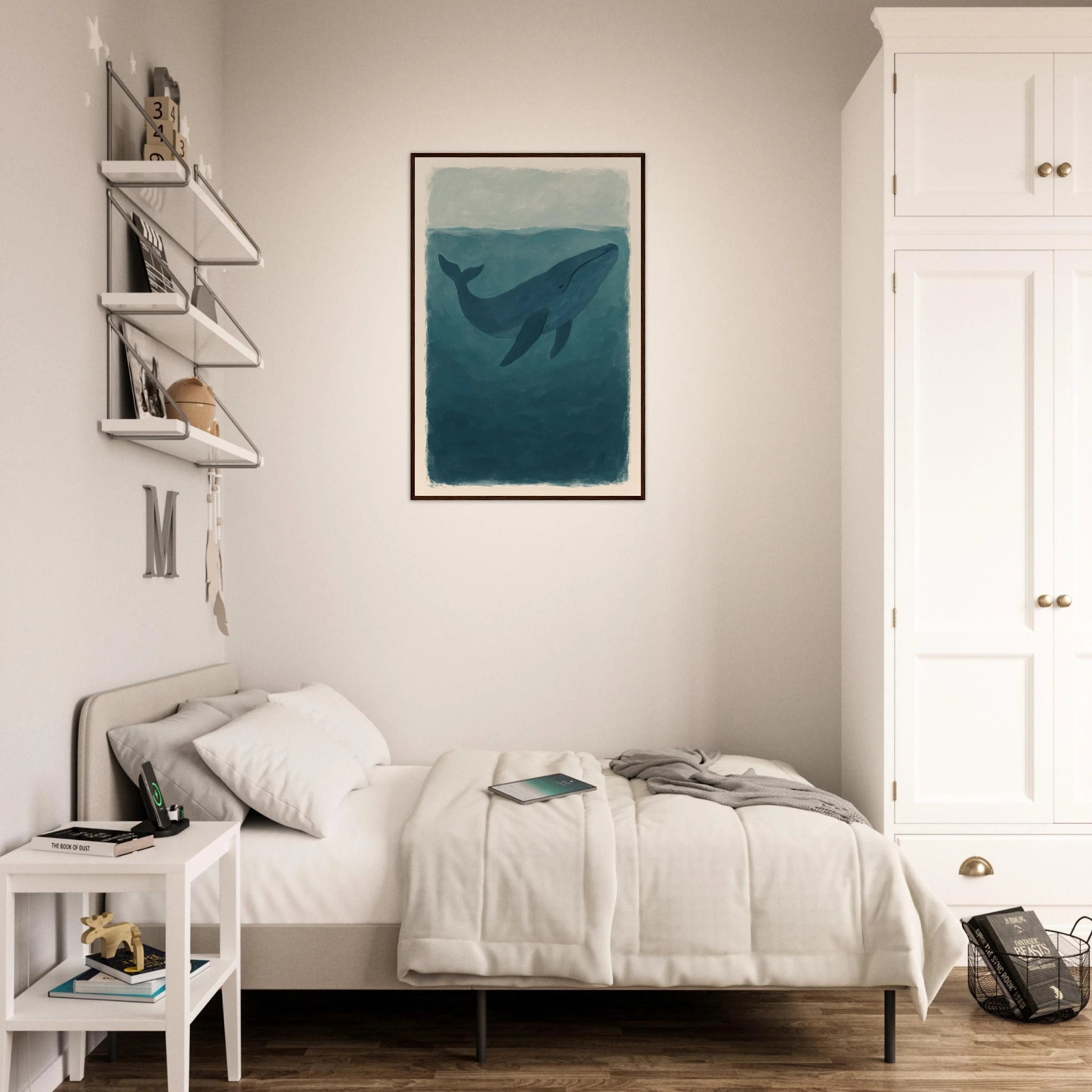 # all-groups - Blue Whale – Gouache-Style Art Print - Play By Print