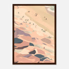 Dark wood frame - Coastal Horizon Abstract Costal Art | Left Panel - Play By Print