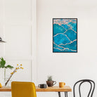 # all-groups - Cracked Ocean – Abstract Teal Coastal Texture Art Print - Daisy