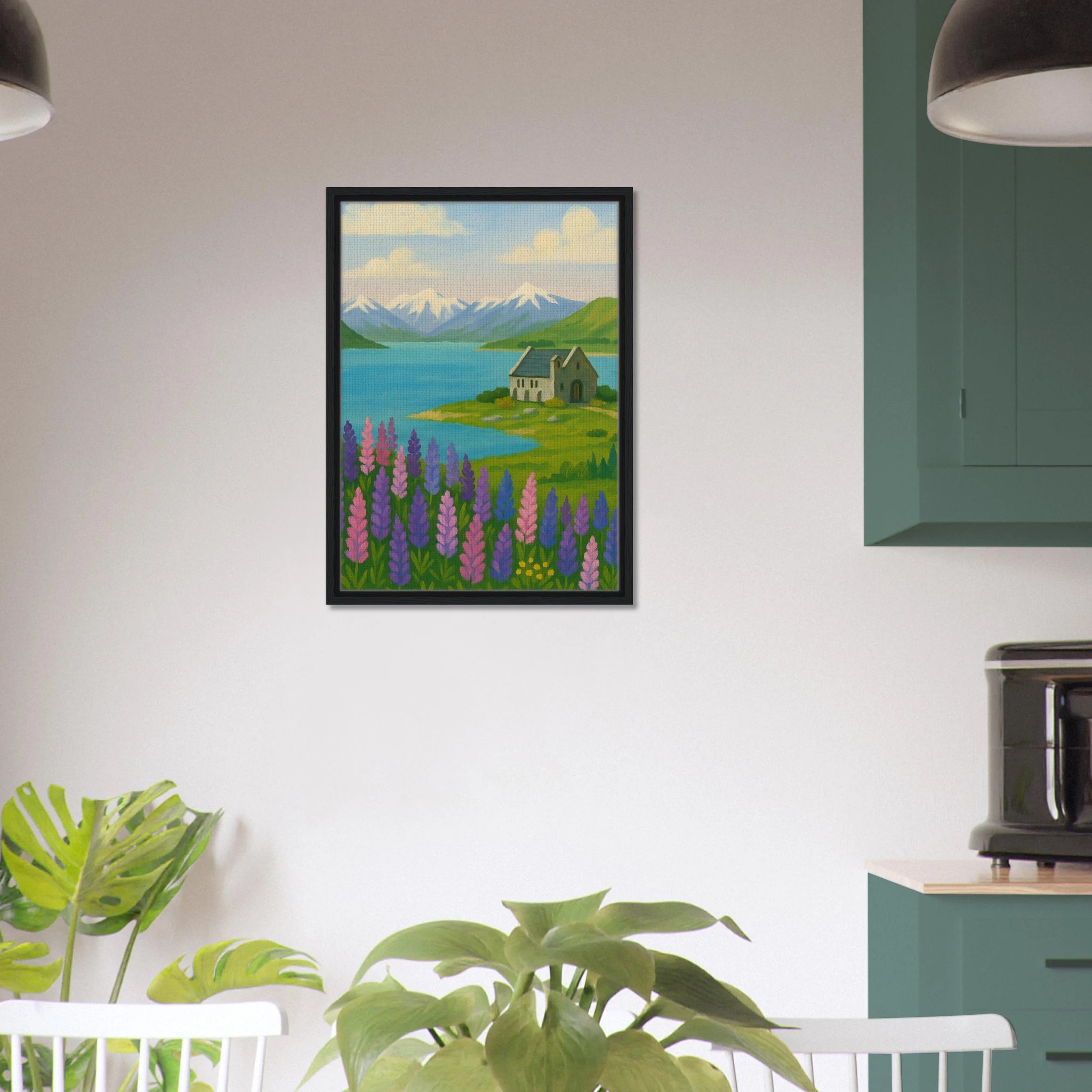 # all-groups - Lake Tekapo Lupins & Church – New Zealand Landscape Canvas Wall Art - Play By Print