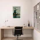 # all-groups - Dutch Windmills at Zaandam – Gouache-Style Art Print - Play By Print