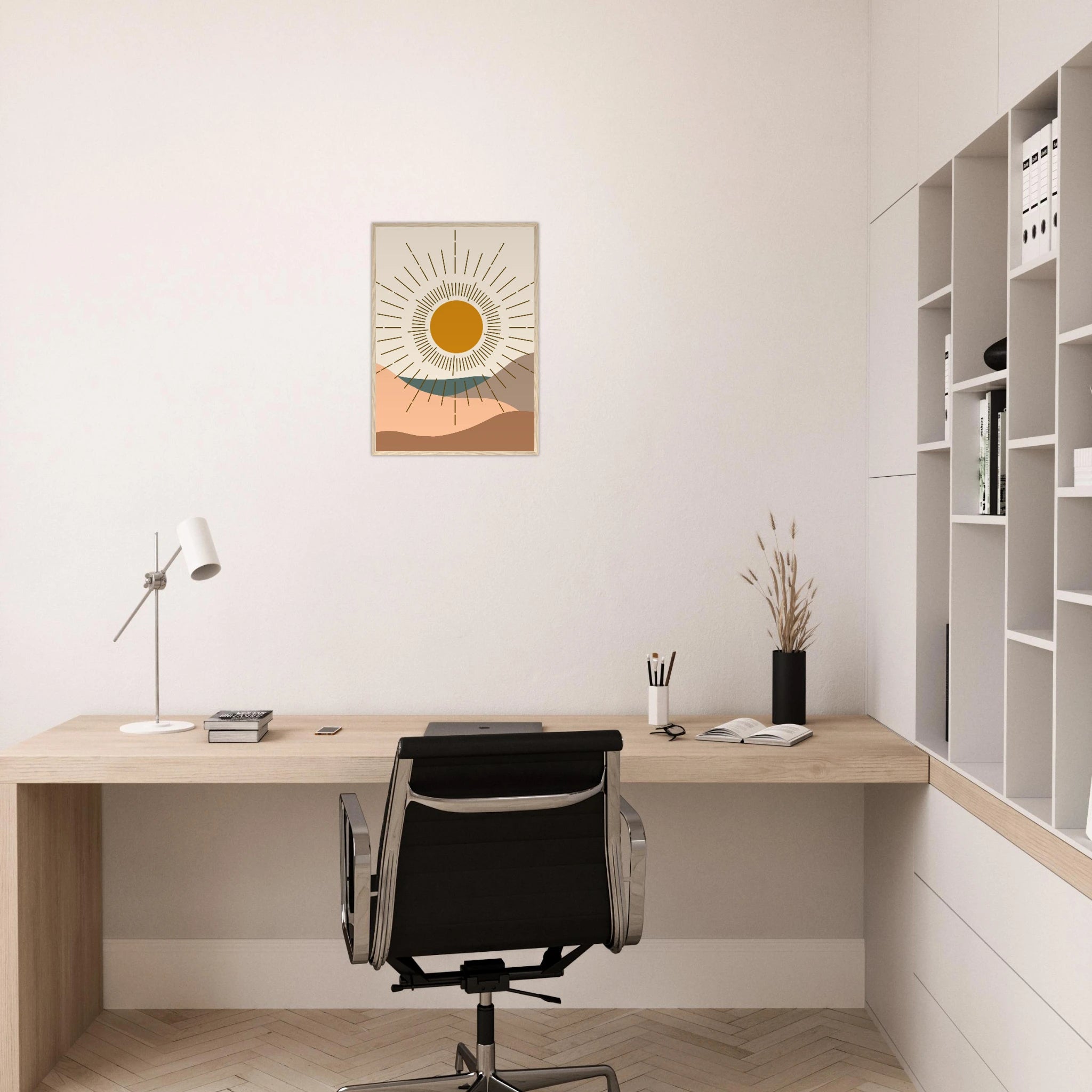 # all-groups - Minimalist Sun Print Boho Desert Landscape Wall Art - Play By Print