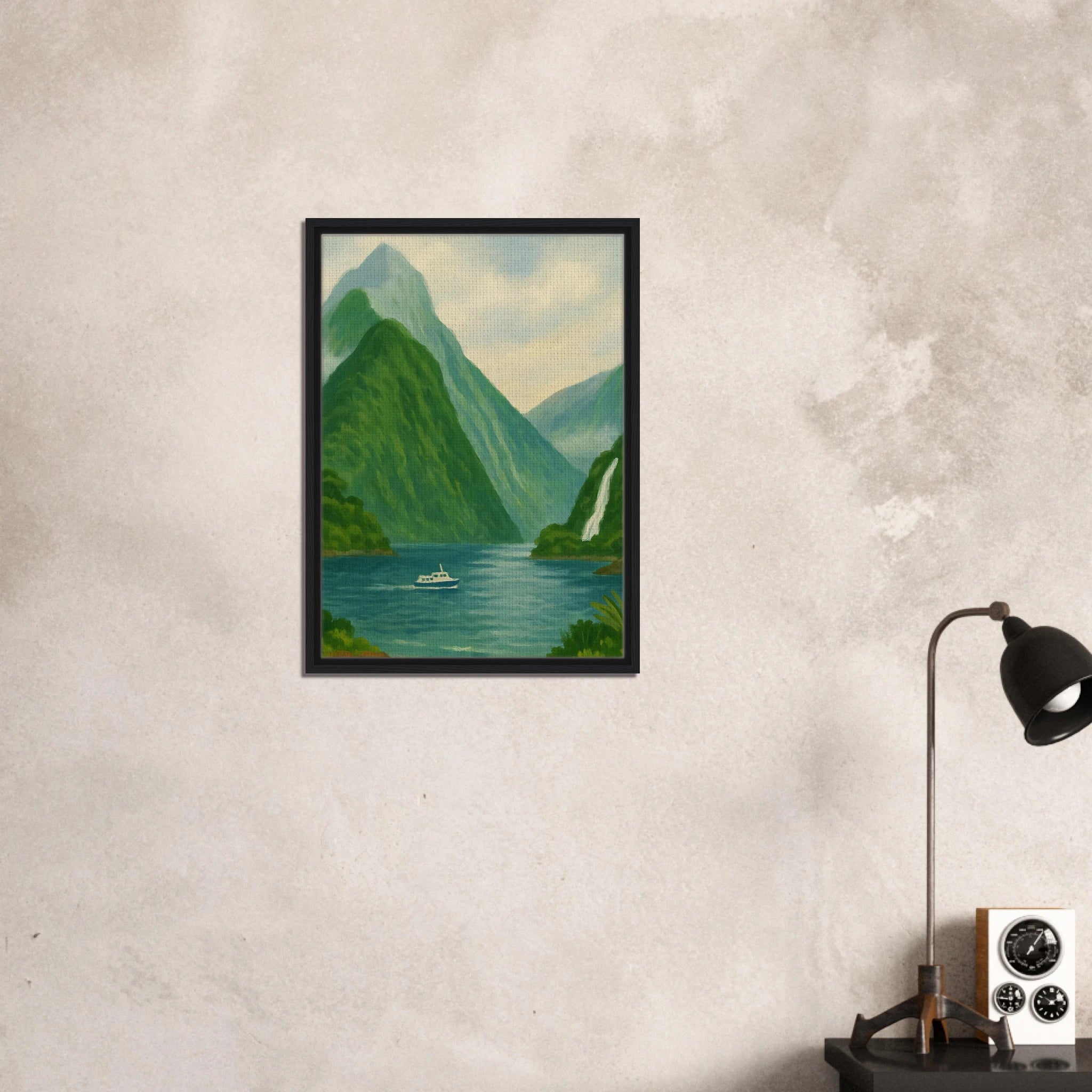 # all-groups - Milford Sound Serenity – New Zealand Fiord Canvas Wall Art - Play By Print