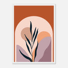 White frame A3 (29.7 x 42 cm) - Botanic Sunrise Modern Abstract Wall Art - Jerin